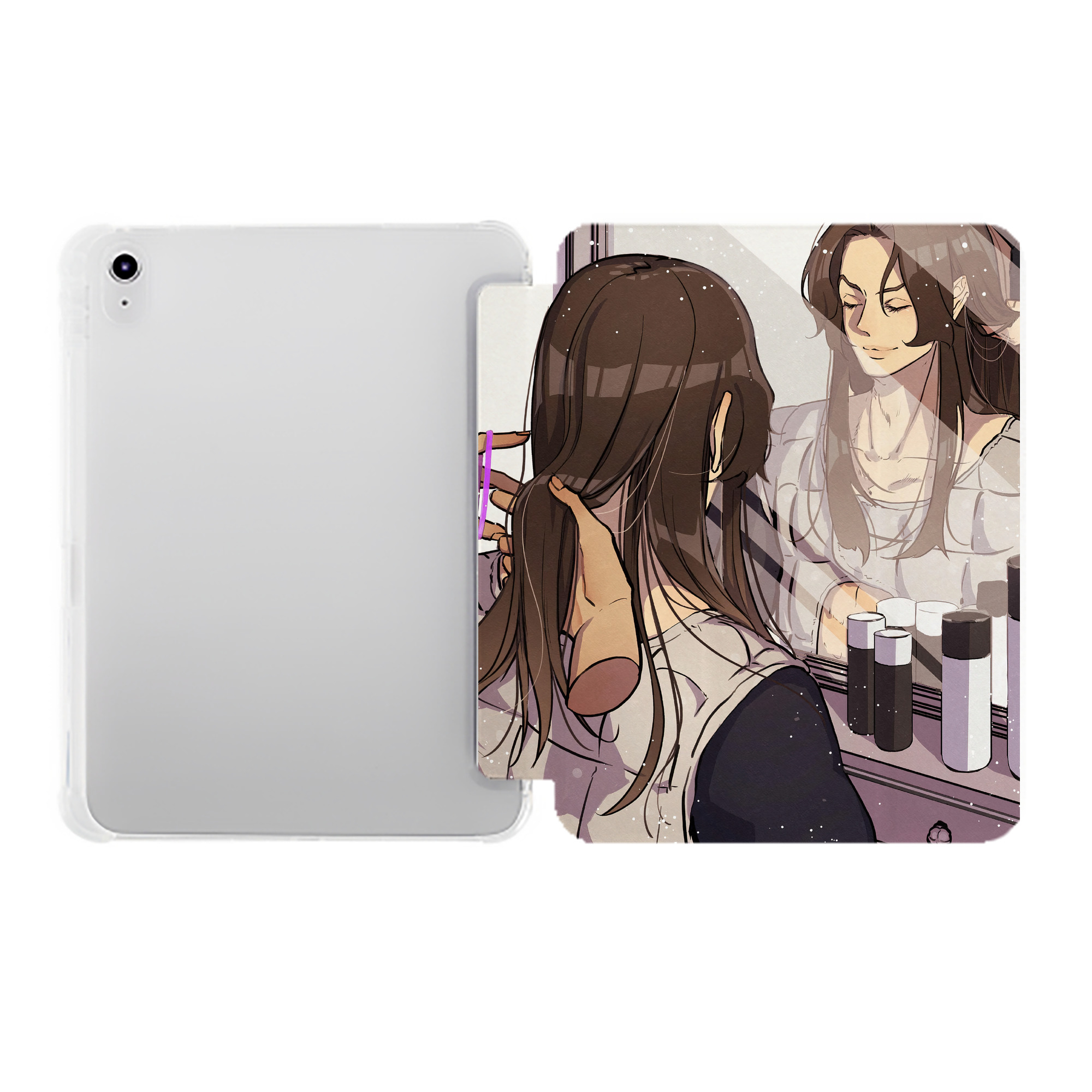 （画像用） ジョジョの奇妙な冒険 JoJo's Bizarre Adventure IPad ケース ペン収納付き 三つ折りスタンド PUレザー×シリコン 対応機種9.5/10.5/10.9インチ